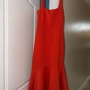 Elegant Orange Anthropologie Dress